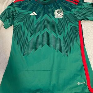 Green Adidas Mexico Kids Shirt Size Small